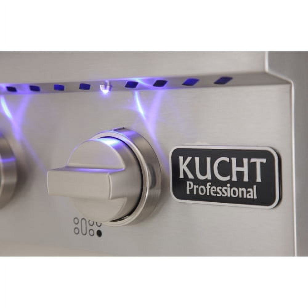 Kucht Professional 48" Modern Stainless Steel Propane Gas Range Top in Silver - image 3 of 4