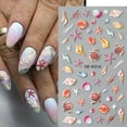 thumbnail image 4 of 5D Embossed Nail Art Stickers Decals Summer Nail Stickers, 2PCS Summer Nails Adhesive Decals Manicure Sliders Accessories for Women DIY Nail Art Decorations, 4 of 6