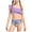 Light Purple, variant on Pandaie Girls Two Piece Swimsuits Ruffle One Shoulder Kids Bikini Sets High Waisted Bathing Suits Floral Print Vacation Beach Swimwear 7-8 Years Light Purple