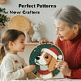 thumbnail image 5 of Merry Christmas Beagle Dog DIY Stamped Cross Stitch Kits Easy for Beginners with Hoop 11CT Counted Embroidery Needlepoint Crafts Arts for Handmade Enthusiasts and Home Decor 30x30cm(4), 5 of 8