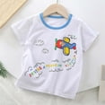 thumbnail image 2 of Zwiiyzr Boys Girls Shirts Short Sleeve Shirts Cotton T-Shirts Kids Toddler Tshirts Tees Baby Clothes Summer Tops 6 Months-6 Years White, 2 of 4
