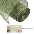 thumbnail image 3 of Uxcell PP Burlap Mesh 10" x 10 Yards Decorative Wrapping Ribbon, Dark Green 1 Roll, 3 of 5
