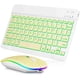 thumbnail image 1 of Innotech SC Combo de Teclado y Mouse Bluetooth Recargable Juego de Teclado de Mouse Inalámbrico Compacto Portátil Ultradelgado con Retroiluminación de 7 Colores para Android Windows Tableta Teléfono Celular iPad 13 y Superior-amarillo, 1 of 8