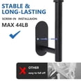 thumbnail image 2 of Soportes para cortinas Hoousuper 304 de acero inoxidable negro, 4 unidades, 2 of 7