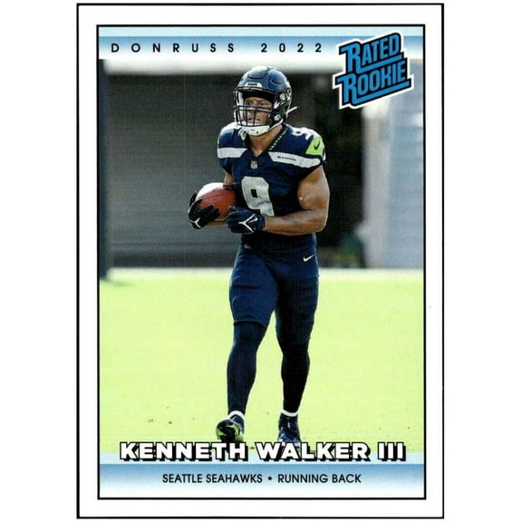 NFL 2022 Instant Donruss Rated Rookies Retro Football Kenneth Walker III 1 of 4094 Trading Card #14 (Panini)