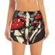 thumbnail image 2 of Balery Red Mushrooms Pantalones cortos deportivos para mujer con forro y dos bolsillos, elásticos, para entrenamiento, gimnasio, yoga-Large, 2 of 7