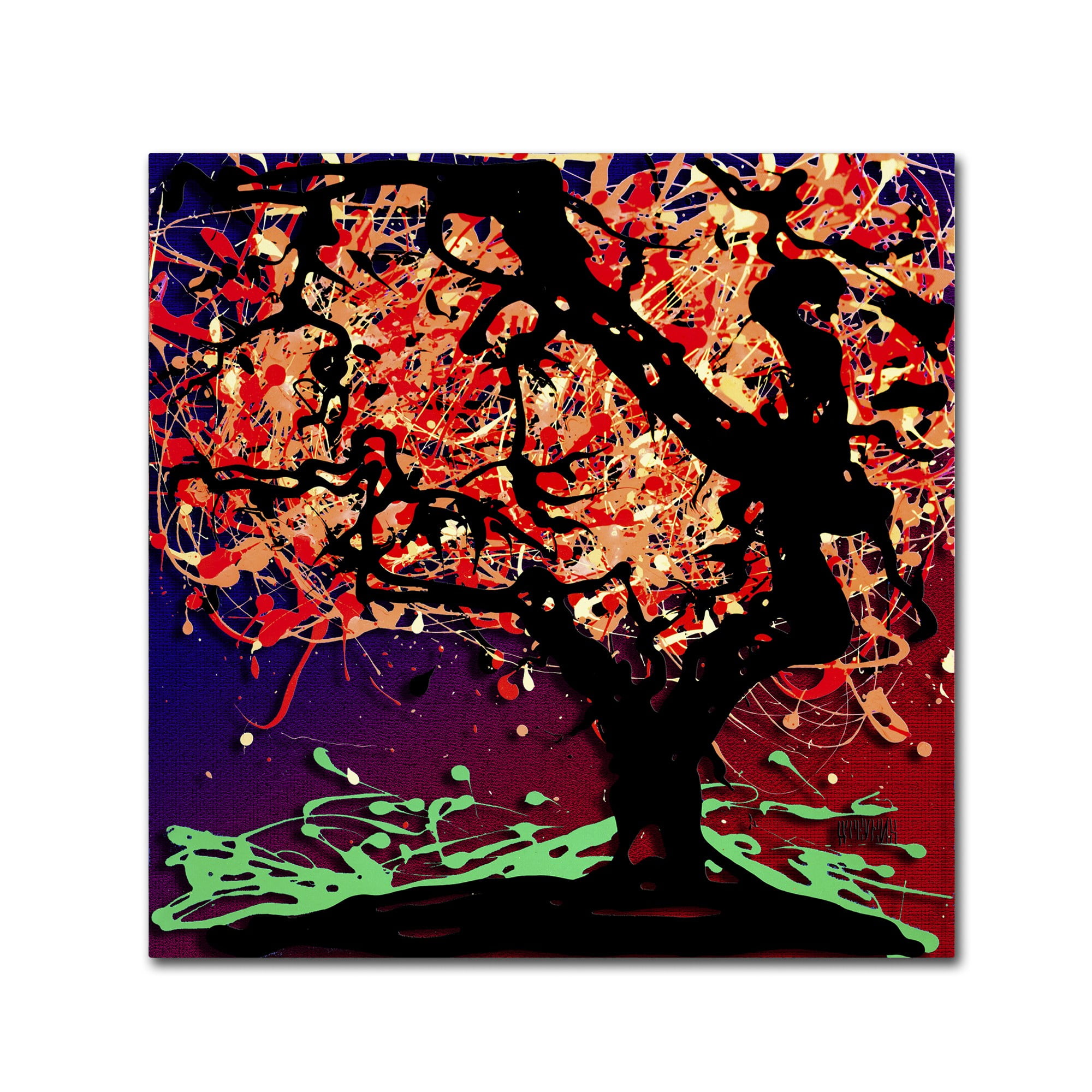 Trademark Fine Art "Fall Red Tree" Canvas Art by Roderick Stevens
