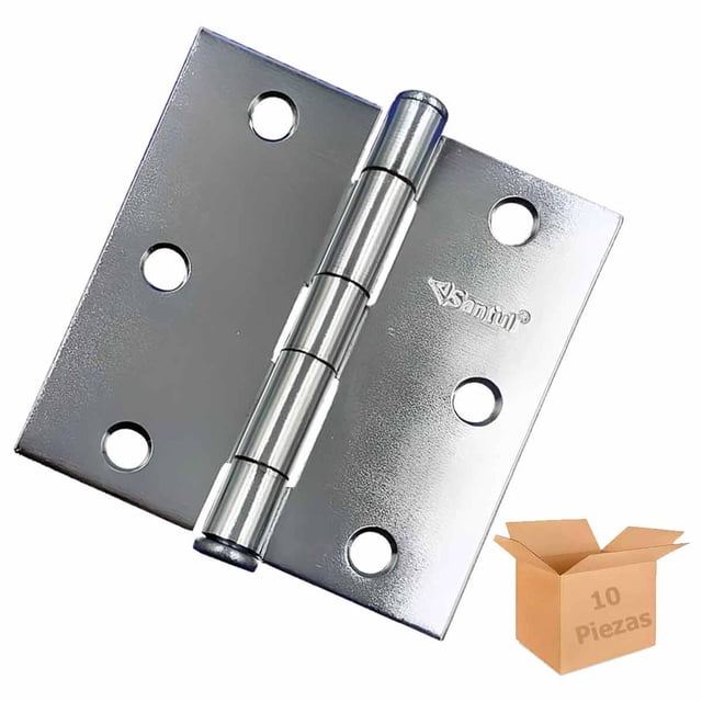 Bisagra Cuadrada Santul Acero Cromo Mate 3x3 10 Piezas
