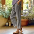 thumbnail image 2 of Pantalones casuales sueltos para mujer SCZ gris claro 5xl, 2 of 6