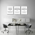 thumbnail image 5 of Inspirational Wall Art - Framed Canvas Wall Art,Grind Slogan,Success Quotes, Office Wall Art, White Large Poster, Positive Motivational, Execute Poster (C-3pcs,12x16inchx3pcs), 5 of 6