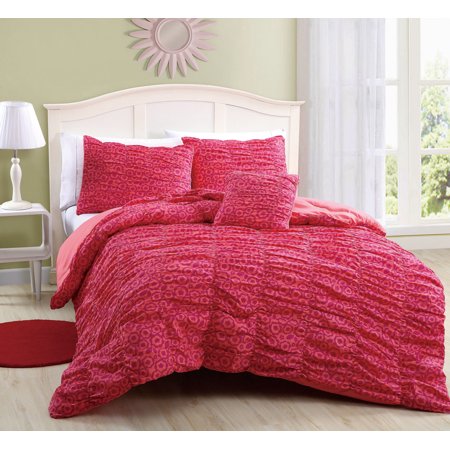 Twin Microfiber Reversible Mandy Kaitlyn Mini Comforter Set