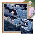 thumbnail image 1 of Hilo Algodón Ecológico Bordado Punto Cruz Con Nube Cielo Nocturno 18CT 35x40cm, 1 of 9