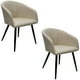 thumbnail image 1 of Set de 2 Sillas para comedor Burgos Mundo In Madera Solida Tapizada Base Metalica Crema, 1 of 8