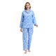 thumbnail image 3 of Apparonia Conjuntos de Pijama para Mujer Ropa de Dormir de Algodón Camisa de Manga Larga con Botones Al Frente y Pantalón Ropa de Dormir Cuello con Solapa Pijamas Conjuntos para Estar en Casa Noche S, 3 of 7