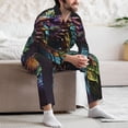 thumbnail image 7 of Balery Dragon with Colorful Tail Pattern Pajama Sets for Men Long Sleeve 2 Piece Sleepwear Loungewear Sets Soft PJ's with Pockets Long Sleeve Comfy Pj Sets-Large, 7 of 7
