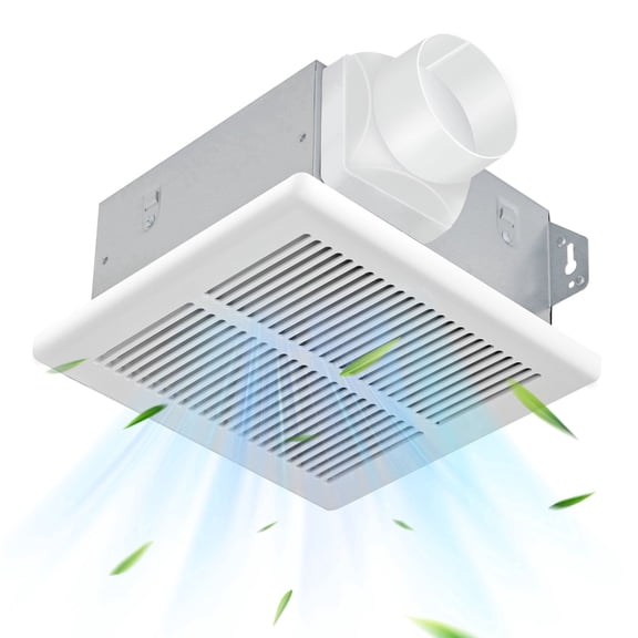Akicon Bathroom fan 70 CFM, 1.5Sone No Attic access Needed Installation,3 Inch Duct Very Quiet Bath Ventilation and Exhaust Fan, White