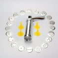 thumbnail image 1 of Zootealy 25Pcs Aluminium Alloy Press Machine Biscuit Making Pump Multi Pattern Cookie Biscuits Maker Cookies Mold Extruder Kitchen Cake Decorating 20 Moulds+ 4 Nozzles, 1 of 6