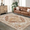 thumbnail image 5 of Geetinfly 9*12FT Area Rugs 1150Gsm 100% Polyester Rug 350Gsm Velvet Weight Pearl Velvet Washed Back Folding Simulation Printed Carpet Xm-Persian-Late Italian Manxi Beige color, 5 of 8