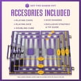 thumbnail image 6 of Get The Games Out Backgammon Set - Portable 11" Travel Size Classic Board Game Case - Purple, Small, 6 of 8