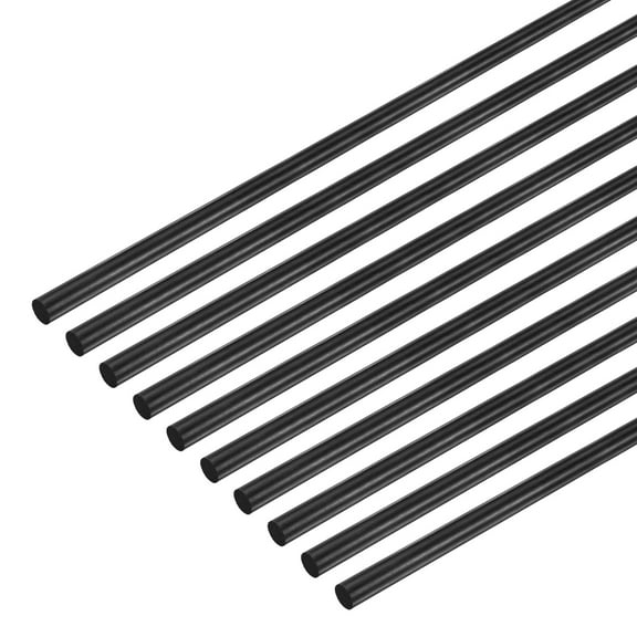 10-Pack Carbon Fiber Rods, 100mm Length 1mm Dia Carbon Fiber Solid Matte Pole for RC Airplane/DIY Craft
