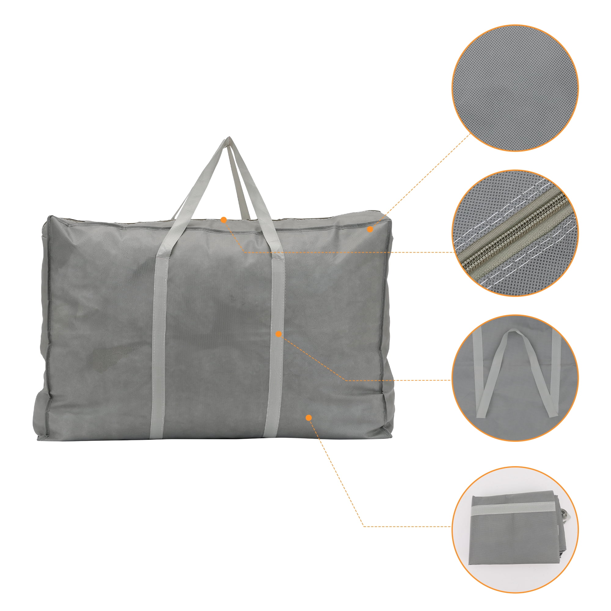 Unique Bargains 1 Pack Clothes Storage Foldable Storage Bags Dark Gray 23*16*10in