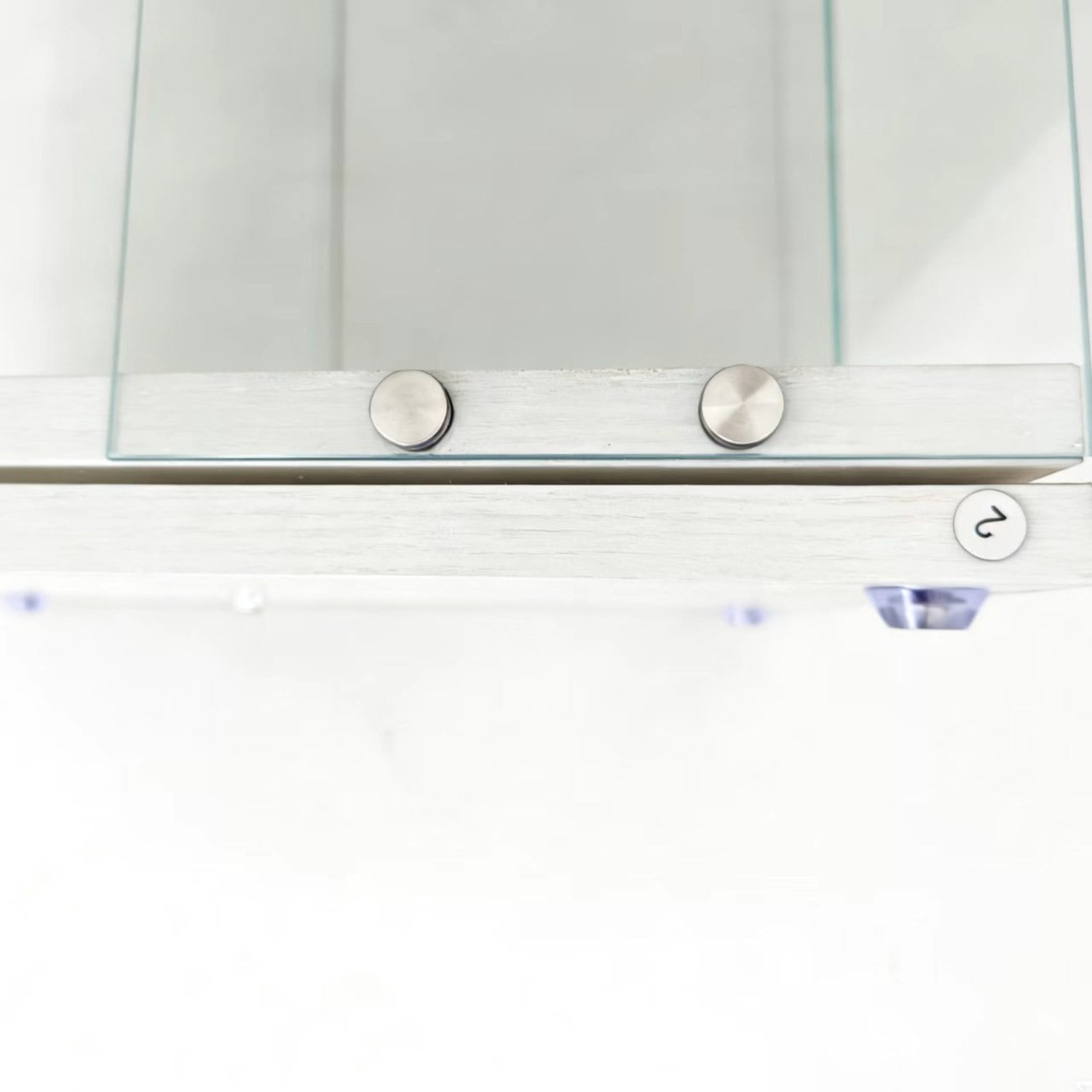 Rotatable Four-Layer Tempered Glass Display Cabinet, White