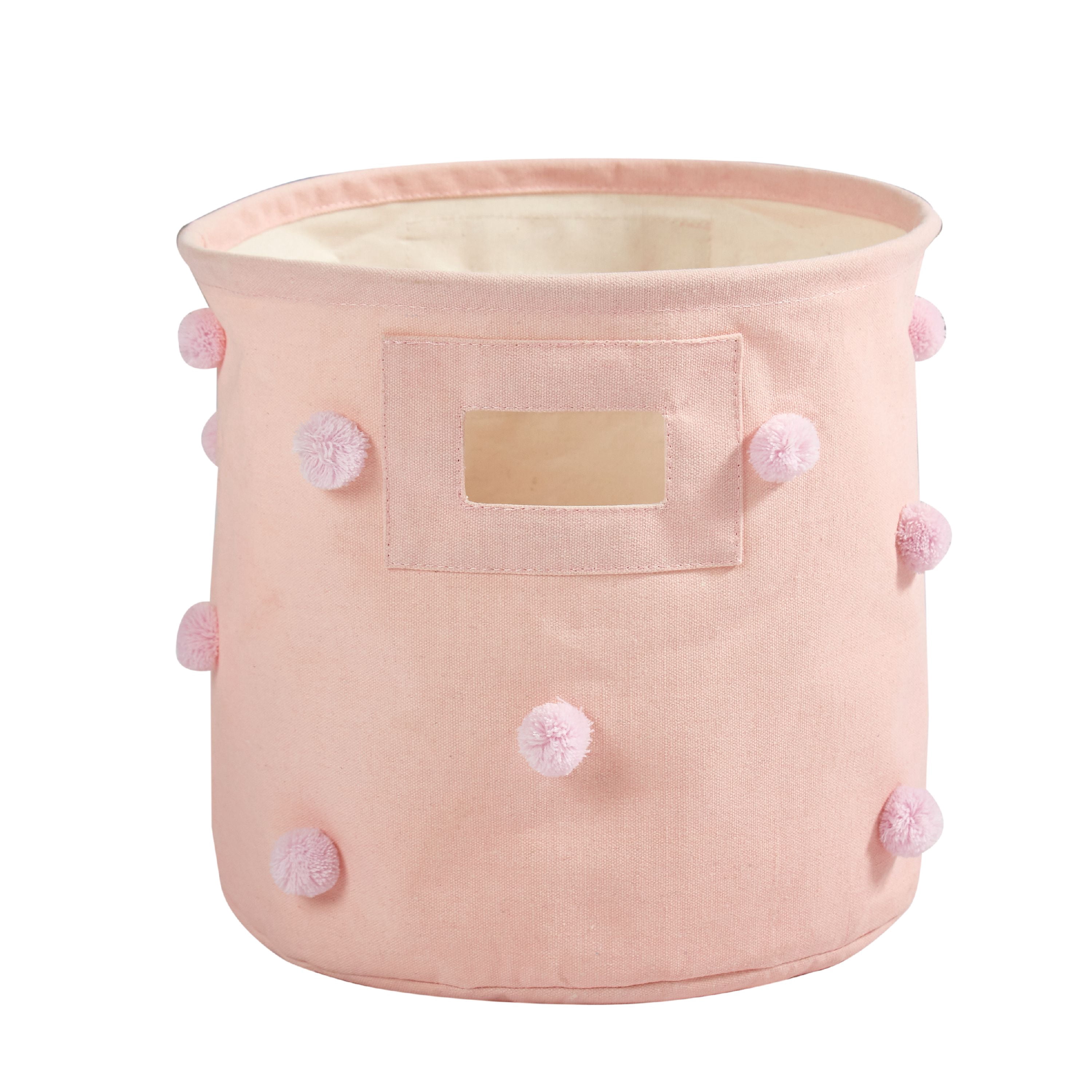 Heritage Kids Pom Pom Storage Bin (Set of 4), Pink