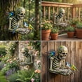 thumbnail image 5 of Skeleton Bird Butler Feeder, Tree-Mounted Resin Sculpture, Whimsical Outdoor Garden Decor, Unique Gift for Yard & Patio Enthusiasts, 5 of 5