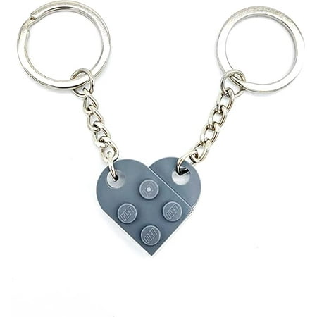 Set of 2 Authentic Brick Keyrings - Heart Keyrings in Different Colors ...