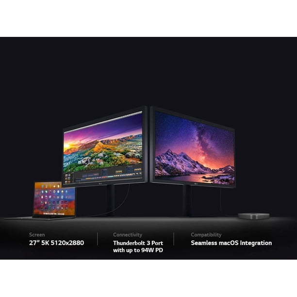 LG 27MD5KL-B UltraFine 5K Display Bundle - 27