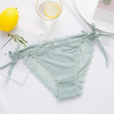 

Ykohkofe Women Adjustable Lace Sexy Panties Sheer Mesh Cotton Crotch Panties
