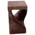 thumbnail image 6 of Home Square 20x12" Traditional Wood Twist End Table in Mocha Brown - Set of 2, 6 of 7
