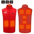 thumbnail image 5 of Odeerbi Winter Warm Heated Vest for Men Women USB Rechargeable Heated Jacket with 9 Heating Zones Lightweight Butterfly Print USB Plus Size Heated Windproof Coat Red without Power Bank, 5 of 8