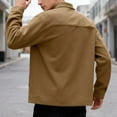 thumbnail image 4 of Mrmaere Men's Collared Button-Front Jacket Stylish Warm Outerwear for Daily & Casual Khaki M, 4 of 5