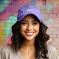 thumbnail image 3 of Dalix Wifey Embroidered Cotton Husband Baseball Cap Adjustable Dad Hat Womens in Lavender, 3 of 5