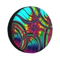 thumbnail image 2 of 17'' Fractal Abstract Art Tire Cover, Universal Spare Wheel Covers, Dust-Proof, Water-Proof, Sun-Proof and Corrosion-Proof, 2 of 9