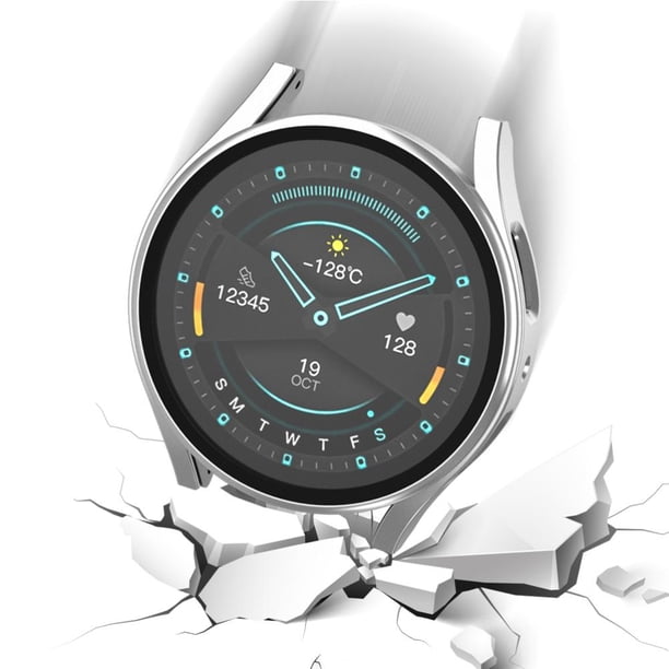 Fundas protectoras para relojes inteligentes a prueba de golpes, marco de PC de vidrio templado Marco de PC Estuche de vidrio templado Estuche de vidrio para Galaxy Watch Construido para el futuro