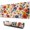 Pioneer Flower Floral, variant on Long Mouse Pads for Desk,Pioneer Flower Floral Print Pattern Desk Mats on Top Of Desks, Desk Mouse Pad Extra Large with 3mm Non-Slip Base and Stitched Edge for Gaming,Office,Work,Home 31.5"x11.8"