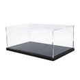 thumbnail image 1 of Vitrina acrílica con base negra, estuche de almacenamiento a prueba de polvo para coches coleccionables y figuras de acción de vehículos a escala 1/32, 1 of 9
