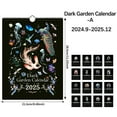 Okaydehi 2025 Dark Garden Calendar Sep.2024 Dec.2025 Wall Calendar 8.46