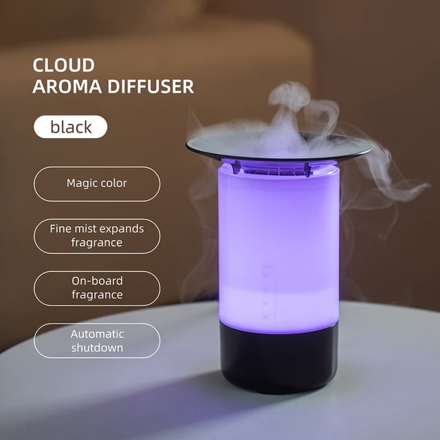 6.09oz Ultrasonic Aroma Diffuser | Light-Sound Operation, DC5V-2A/6W, Automatic Spray, Gradient Atmosphere, Large Opening Tank, Water Shortage Protection, USB Powered