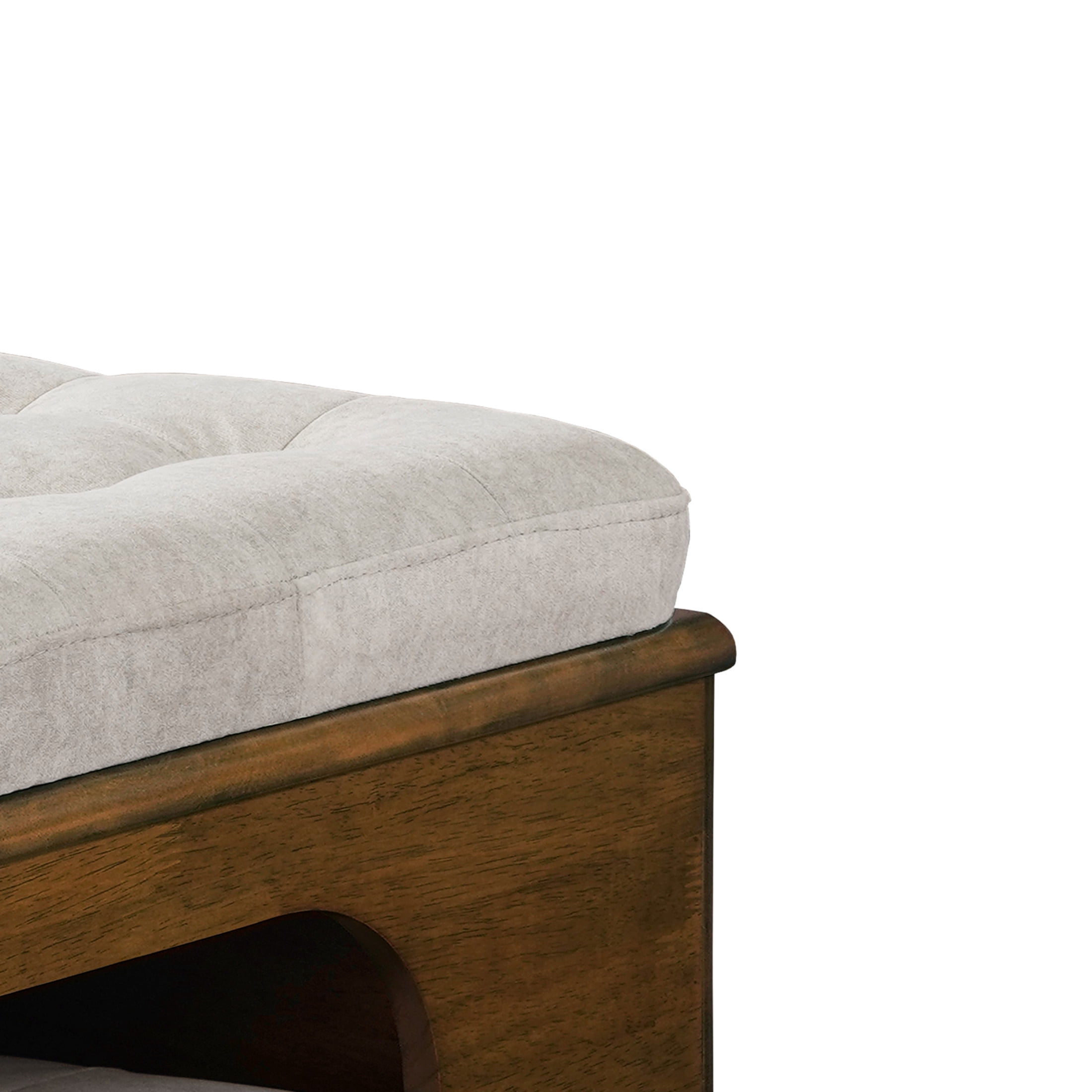 Christopher Knight Home Cat House Ottoman, Wooden Footstool with Pet Hideaway, Tufted Seat, Walnut