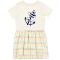 thumbnail image 3 of Inktastic First Mate with Anchor and Banner Girls Toddler Dress, 3 of 5