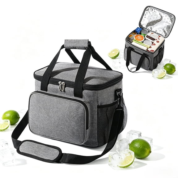 BN-LINK Soft Cooler Bag, 48 Cans Leakproof Insulated Bag,Portable Insulated Cooling for Lunch, Beach, Drink, Beverage, Travel, Camping,Picnic,Gray