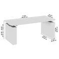 thumbnail image 4 of Scranton & Co Engineered Wood 72W x 30D Adjustable Standing Desk in Gray, 4 of 8