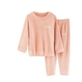 thumbnail image 2 of Cowsor Lounge Sets for Boys Girls Fuzzy Two Piece Outfits Fleece Winter Warm Pajamas Sets Fluffy Plush Top Fleece Pants Sleepwear, 2 of 4