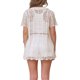 thumbnail image 3 of Cubre Traje de Baño INSPIRE CHIC para Mujeres, con Botones, Manga Corta, Crochet, Talla S, Albaricoque, 3 of 6