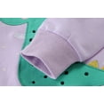 thumbnail image 5 of POPTEM Girls Sweatshirt Dots Dinosaur Graphics Cotton Pullover Long Sleeve Casual Tops Lilac 6t, 5 of 7