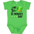 thumbnail image 3 of Inktastic My 1st St. Patrick's Day Green Top Hat and Clovers Boys or Girls Baby Bodysuit, 3 of 5