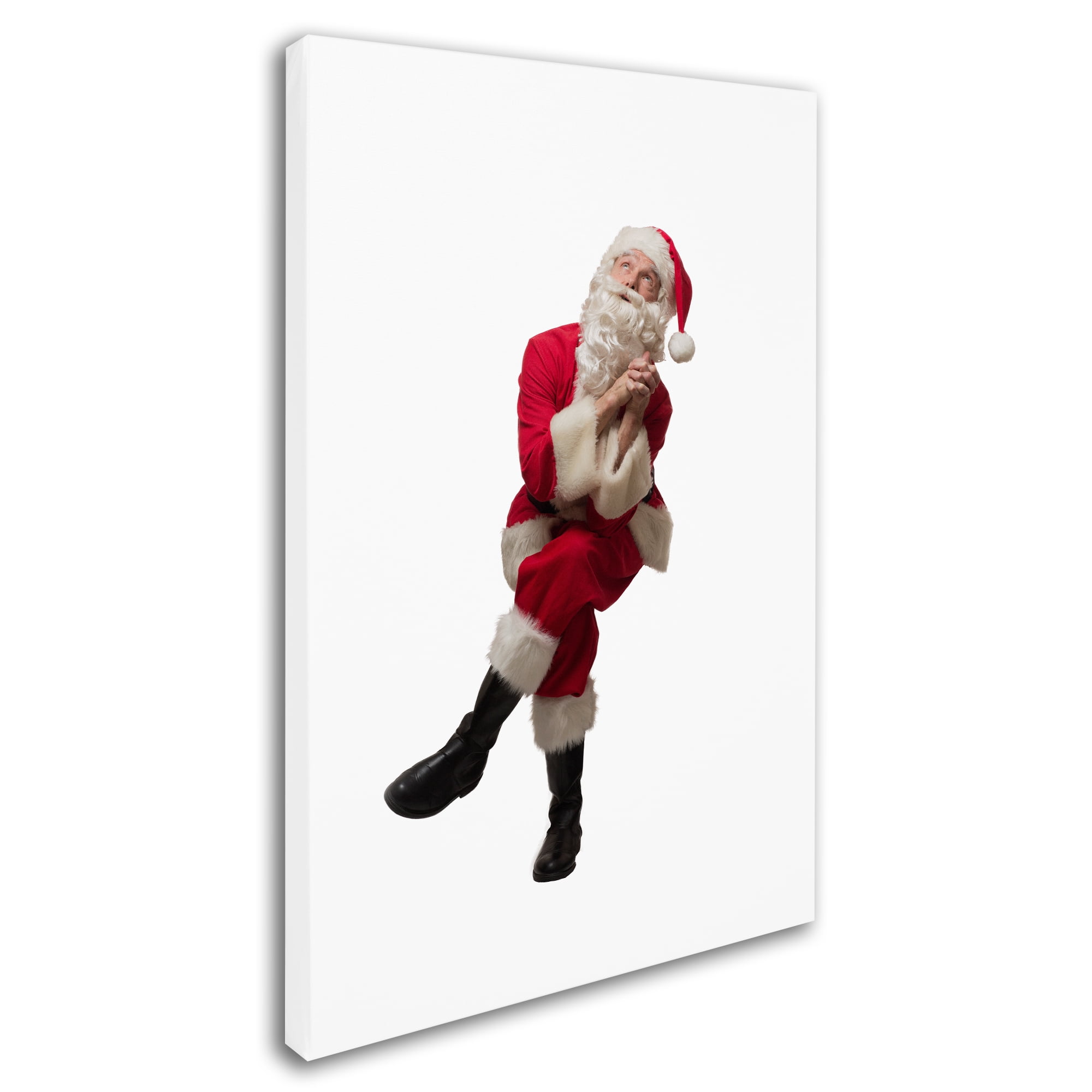 Trademark Fine Art 'Santa-pleading-14005' Canvas Art by Ed Wheeler